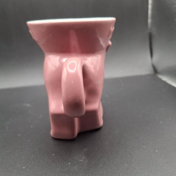Frankoma Pottery 1992 Demi Donkey Mug Pink Ceramic Collectible Animal-Shaped - Picture 4 of 6